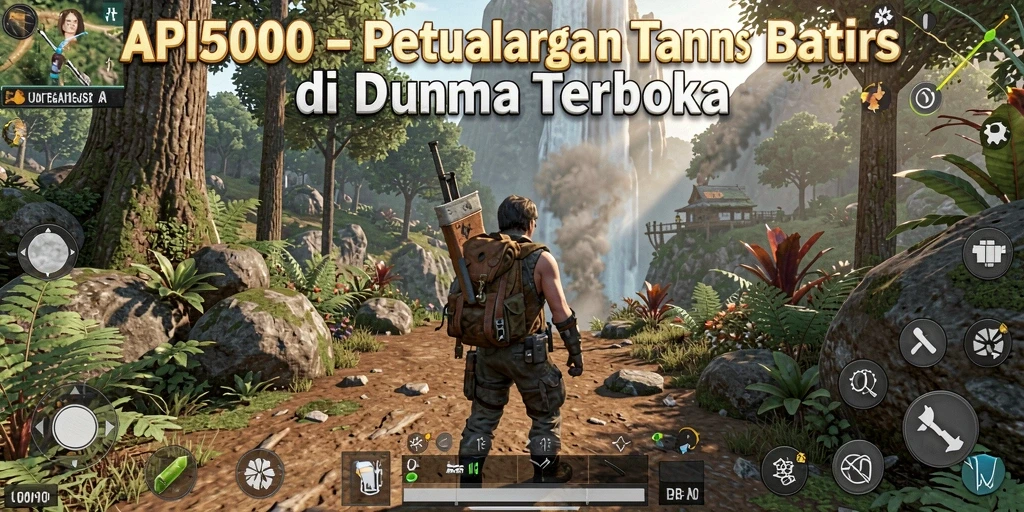 Tampilan gameplay dinamis dari API5000 di dunia terbuka yang luas dan interaktif.