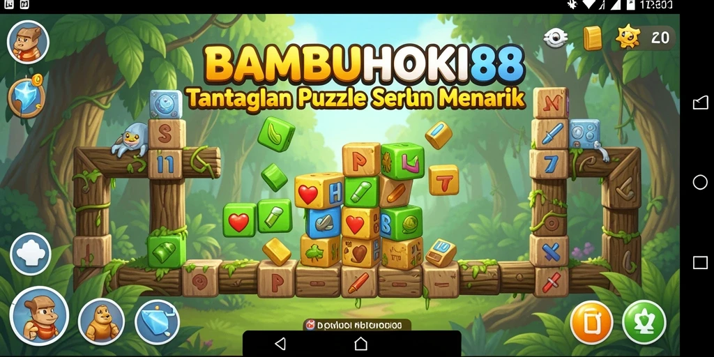 Tangkapan layar utama BAMBUHOKI88 menunjukkan gameplay Puzzle yang menantang.