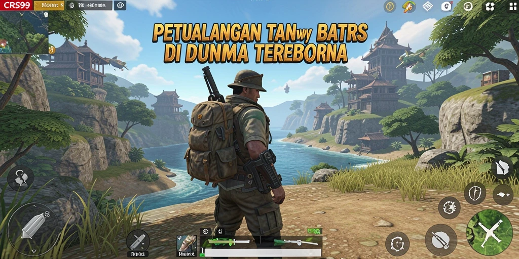 Tampilan gameplay CRS99 yang memukau di dunia terbuka.