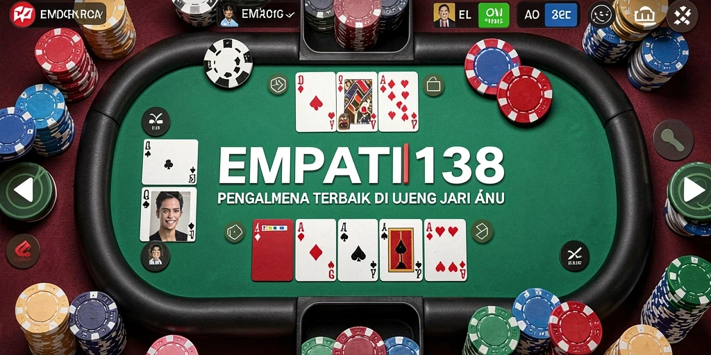 Tangkapan layar dari gameplay poker yang intens di EMPATI138.