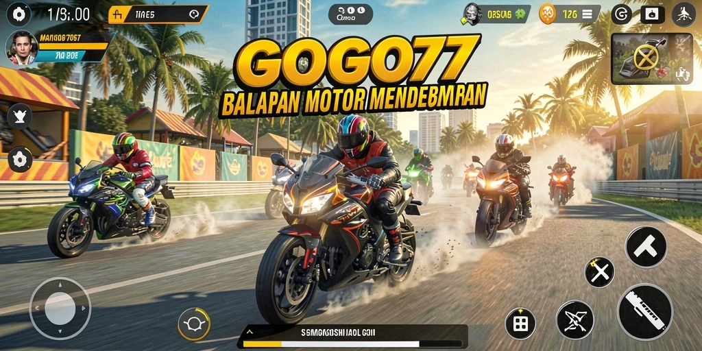 Screenshot GOGO77 menampilkan balapan seru dan grafis memukau.