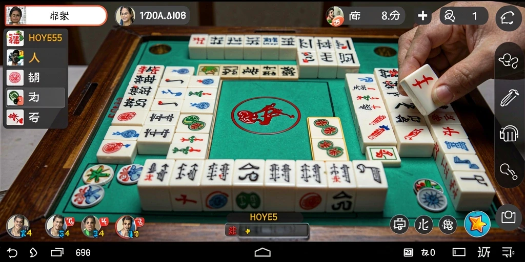 Tampilan gameplay seru di HOYE55 dengan elemen Mahjong yang menarik.