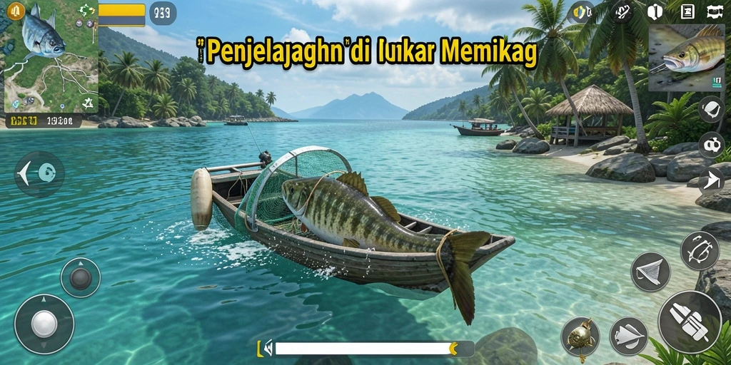 Screenshot menampilkan gameplay KAGANDAN dengan suasana memancing yang menakjubkan.