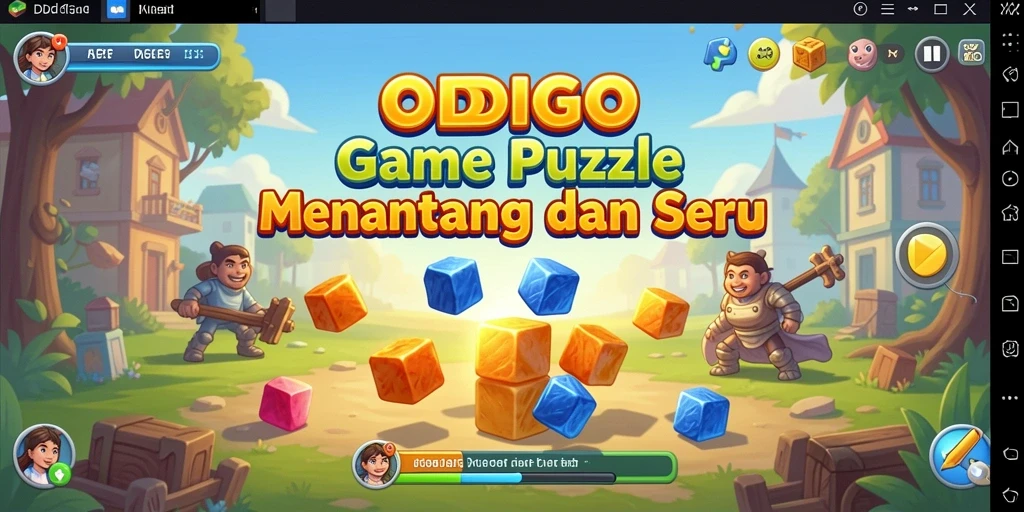 Screenshot ODDIGO menampilkan tantangan Puzzle yang seru dan menarik.