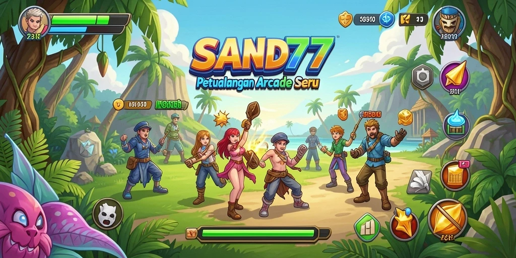 Screenshot gameplay SAND77 yang menunjukkan aksi petualangan seru.